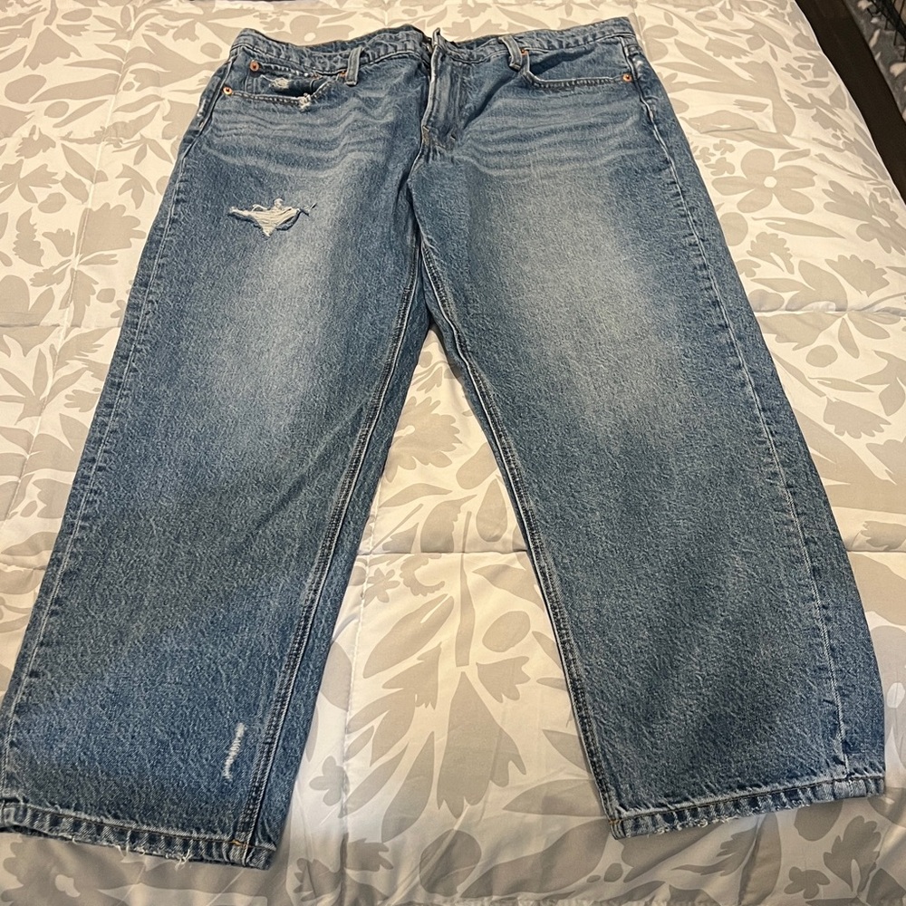 Lucky Brand Boyfriend  Mid Rise relaxed Straight Sz 14